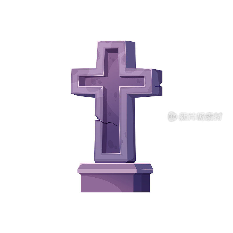 Tombstone or headstone isolated marker gravestone
